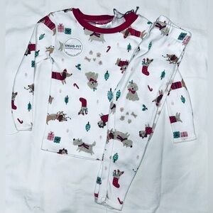 Beaux Et Belle 100%pima cotton Christmas pajamas sz 12 months NWT